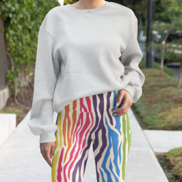 Farbenfrohe Zebra-Wildtiermuster Leggings