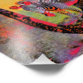 Farbenfrohe Zebras Fotodruck (Ecke)