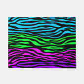 Farbenfrohe Zebrastreifen Fußmatte (Vorderseite)