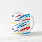 Farbenfrohe Zebrastreifen Kaffeetasse (VorderseiteRechts)
