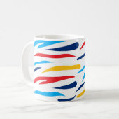 Farbenfrohe Zebrastreifen Kaffeetasse (Vorderseite Links)