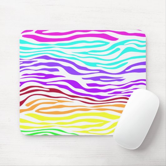 Farbenfrohe Zebrastreifen Mousepad (Mit Mouse)