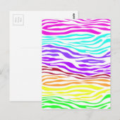 Farbenfrohe Zebrastreifen Postkarte (Vorne/Hinten)