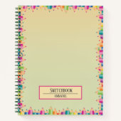 Farbenfrohe Zeichnend Stifte Notebook Notizblock (Vorderseite)