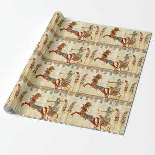 Farbenfrohe Zeichnung des altägyptischen Pharaos R Geschenkpapier