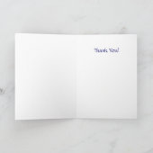 Farbenfrohe Zeilen des Dankes Worte lustig Dankeskarte (Innenseite)