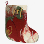 Farbenfrohe, zeitgenössisch lackierte Abstrakte Mo Großer Weihnachtsstrumpf (Vorderseite)
