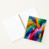 Farbenfrohe, zeitgenössische Abstrakt Art Monogram Notizblock (Innenseite)