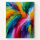 Farbenfrohe, zeitgenössische Abstrakt Art Monogram Notizblock (Rückseite)