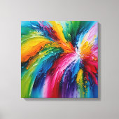 Farbenfrohe, zeitgenössische Abstrakte Kunst Leinwanddruck (Vorderseite)