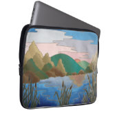 farbenfrohe zeitgenössische abstrakte Kunstlandsch Laptopschutzhülle (Vorne Rechts)
