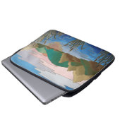 farbenfrohe zeitgenössische abstrakte Kunstlandsch Laptopschutzhülle (Vorne Knopf)