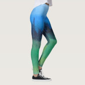 farbenfrohe zeitgenössische abstrakte Landschaftsg Leggings (Rechts)