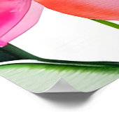 Farbenfrohe zeitgenössische Blume ohne Rahmen Poster (Ecke)