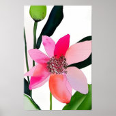 Farbenfrohe zeitgenössische Blume ohne Rahmen Poster (Vorne)