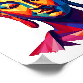 Farbenfrohe, zeitgenössische Geometrie Buddha Poster (Ecke)