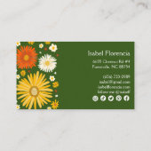 Farbenfrohe Zeitschriften Deep Green Social Media  Visitenkarte (Rückseite)