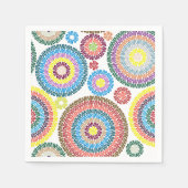 Farbenfrohe, zentrierte Kinder Party Serviette (Vorderseite)