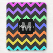 Farbenfrohe Zickzack Coole Summer Fun Muster Monog Mousepad (Vorne)