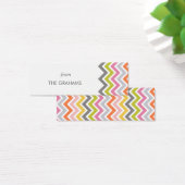 Farbenfrohe Zickzack Geschenketiketten (Schreibtisch)