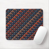 Farbenfrohe Zickzack-Karo-Schritte Mousepad (Mit Mouse)