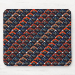 Farbenfrohe Zickzack-Karo-Stufen-Mauspad Mousepad