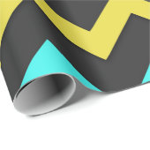 Farbenfrohe Zickzack lebendige Coole Sommerkulisse Geschenkpapier (Rolleneckpunkt)