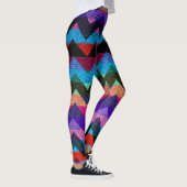 Farbenfrohe Zickzack moderne Leder #10 Leggings (Rechts)