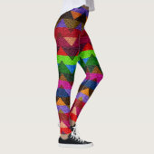Farbenfrohe Zickzack moderne Leder #21 Leggings (Rechts)