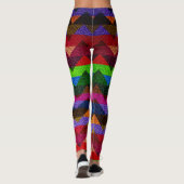 Farbenfrohe Zickzack moderne Leder #21 Leggings (Rückseite)