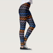 Farbenfrohe Zickzack moderne Leder #28 Leggings (Rechts)