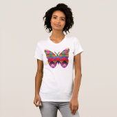 Farbenfrohe Zickzack Pattern Schmetterling auf Hol T-Shirt (Vorne ganz)