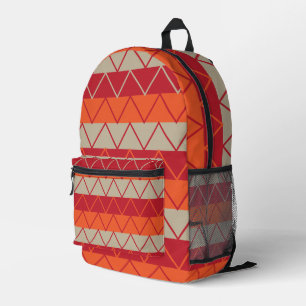Farbenfrohe Zickzack Streifenmuster Bedruckter Rucksack
