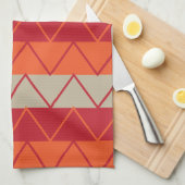Farbenfrohe Zickzack Streifenmuster Geschirrtuch (Viertel Falte)