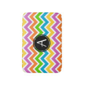 Farbenfrohe Zickzack Zickzack-Muster Badematte (Vorderseite Vertikal)