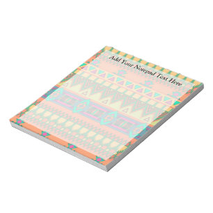 Farbenfrohe Zickzack Zig Zag Tribal Aztec Ikat Mus Notizblock