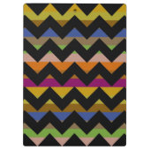 Farbenfrohe Zickzack Zigzag Muster 2 Klemmbrett (Rückseite)