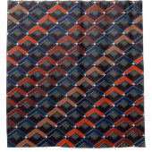 Farbenfrohe Zickzag Duschvorhang (Vorderseite)