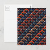 Farbenfrohe Zickzag Postkarte (Vorne/Hinten)