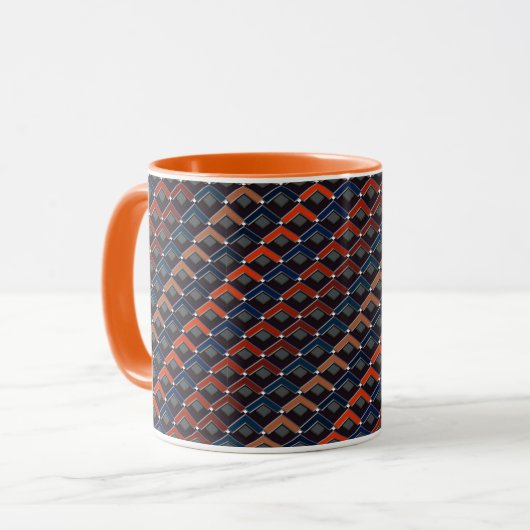Farbenfrohe Zickzag Tasse (Vorderseite Links)