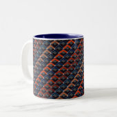 Farbenfrohe Zickzag Zweifarbige Tasse (Vorderseite Links)