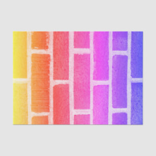 Farbenfrohe Ziegelwand realistische Texturfotograf Seidenpapier