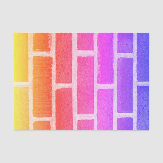 Farbenfrohe Ziegelwand realistische Texturfotograf Seidenpapier (Vorderseite)