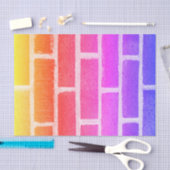 Farbenfrohe Ziegelwand realistische Texturfotograf Seidenpapier (Handwerk)