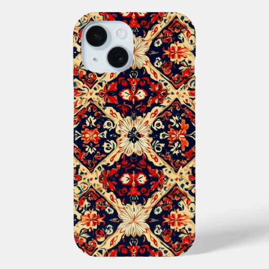 Farbenfrohe Ziermuster Case-Mate iPhone Hülle (Rückseite)