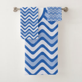 Farbenfrohe Zigzag Badhandtuch Set