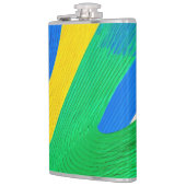 Farbenfrohe Zigzag Formen Flachmann (Links)