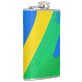 Farbenfrohe Zigzag Formen Flachmann (Rechts)