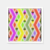 Farbenfrohe Zigzag Lines Paper Napkins Serviette (Vorderseite)
