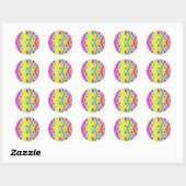 Farbenfrohe Zigzag Lines Stickers (Blatt)